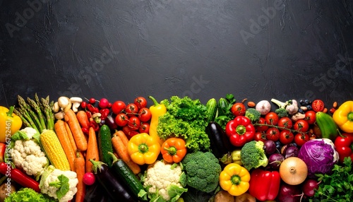 Artistic display of colorful antioxidant-rich vegetables arranged in a rainbow gradient