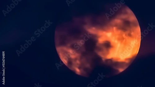 Close-up Shot of Full moon