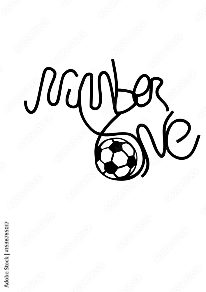 Fototapeta premium number one football 