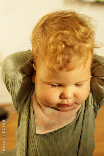 Sweet toddler girl in ribbe...
