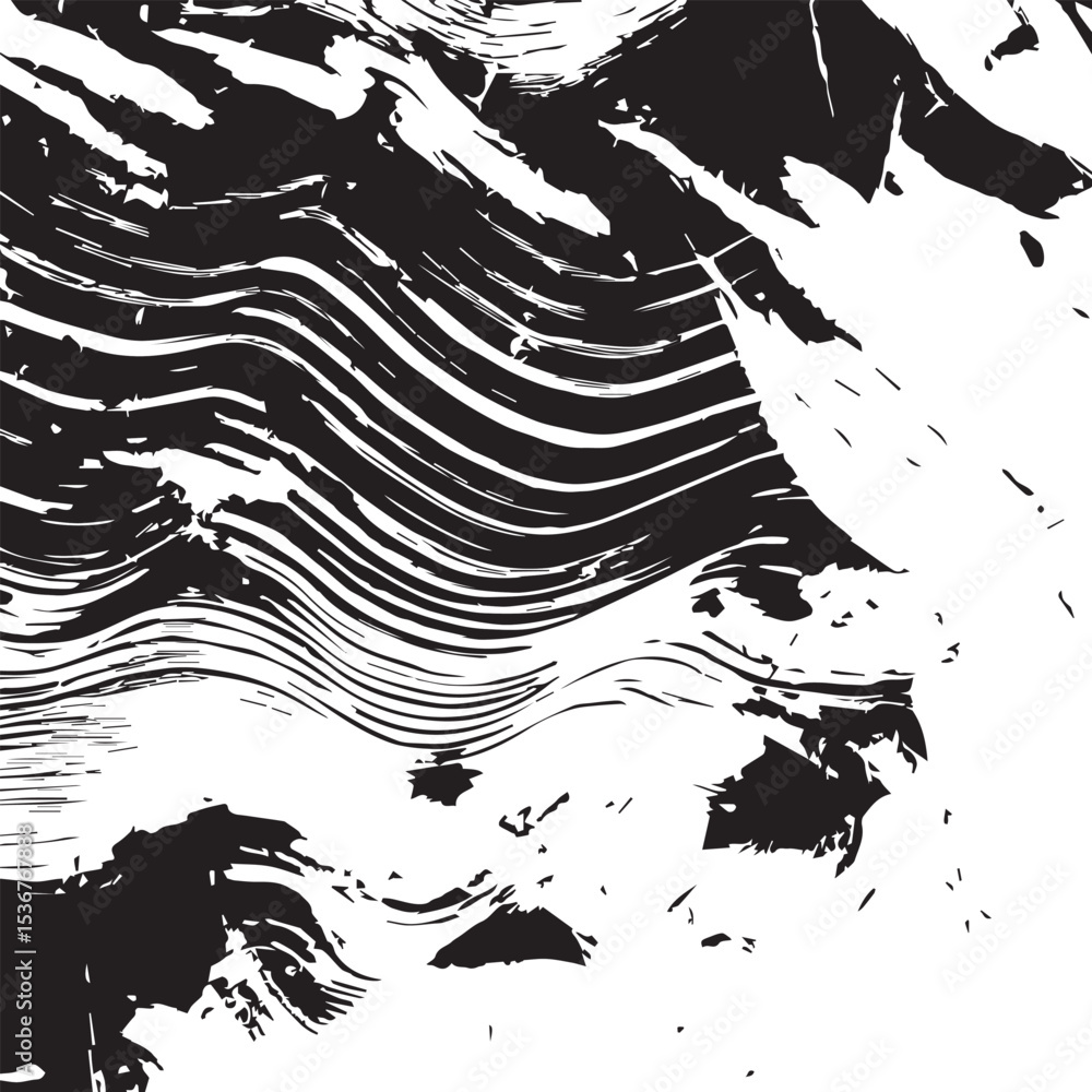 Naklejka premium Dramatic Black and White Abstract Texture Perfect for Design Projects