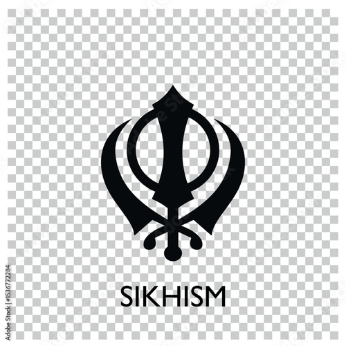 Sikhism icon vector. Trendy flat sikhism icon from religion collection isolated on transparan background. 
Religious symbol