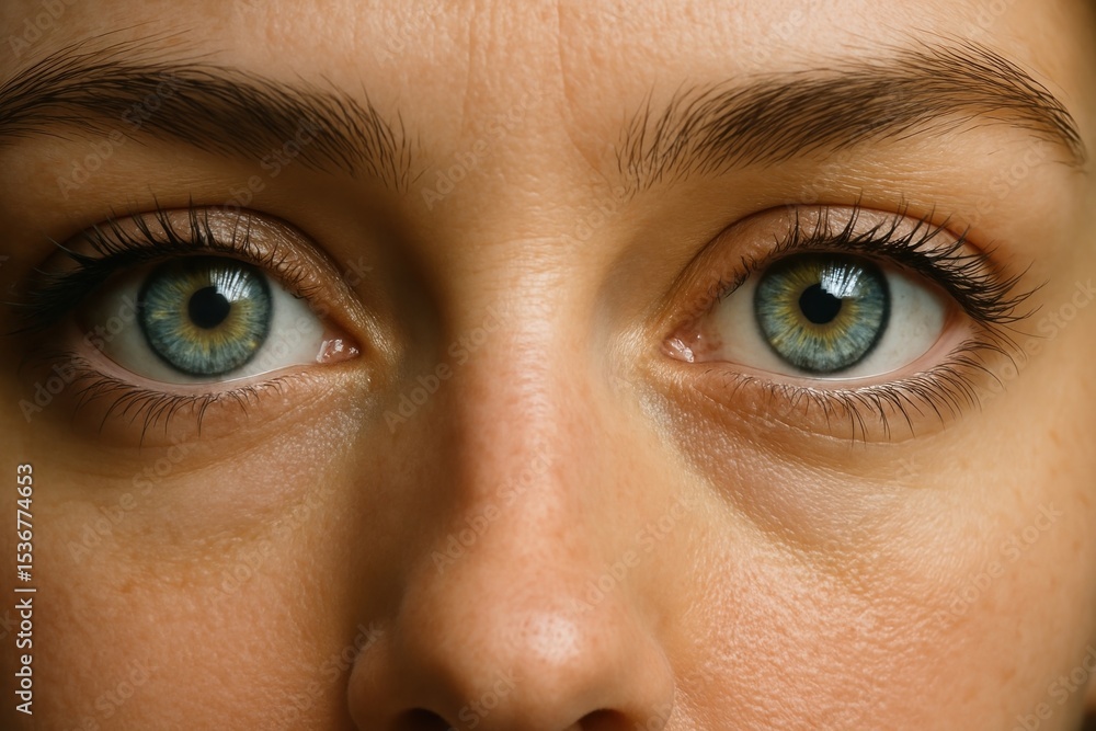 Fototapeta premium Close-up eyes intense gaze