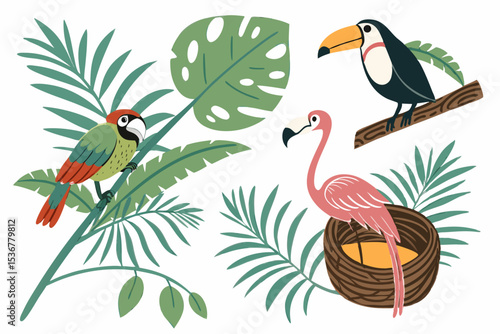 birds on a branch