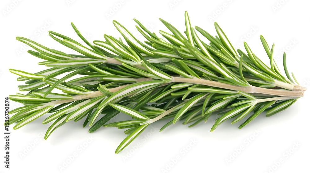 Fototapeta premium Fresh Rosemary Sprig Culinary Herb Close Up