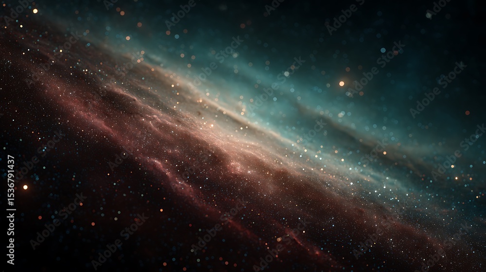 Fototapeta premium Cosmic Nebula Dust Cloud Art