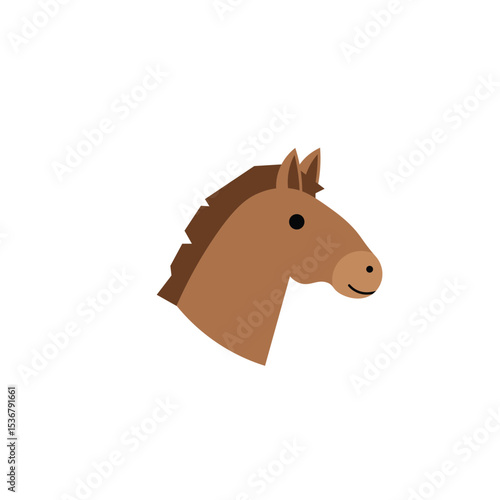 Simple Horse Head Vector Illustration