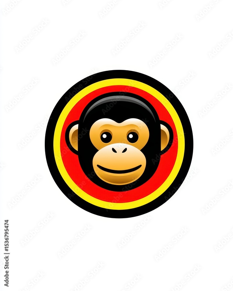 Fototapeta premium Gorilla Logo with Bold Colors and Design