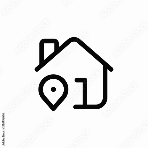 house location icon sign vector