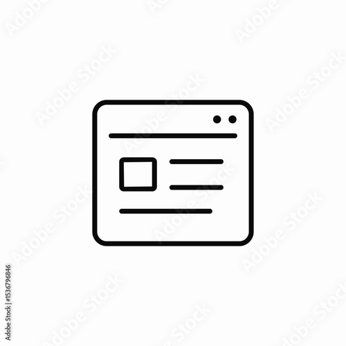 window tab icon sign vector