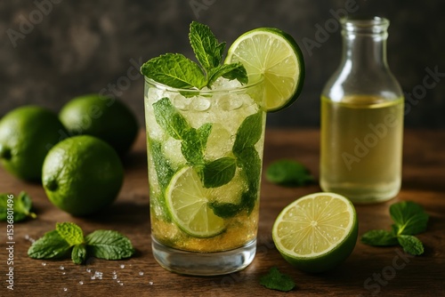 Wallpaper Mural Refreshing mint lime cocktail delight. Torontodigital.ca