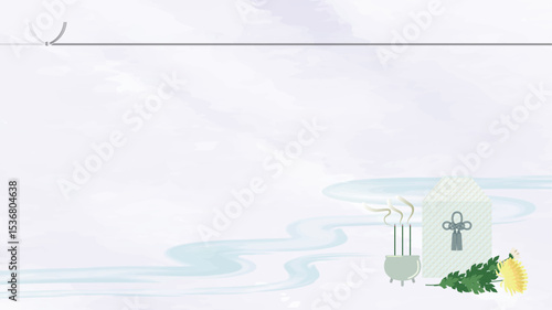 逝去したイメージ背景イラストフレーム