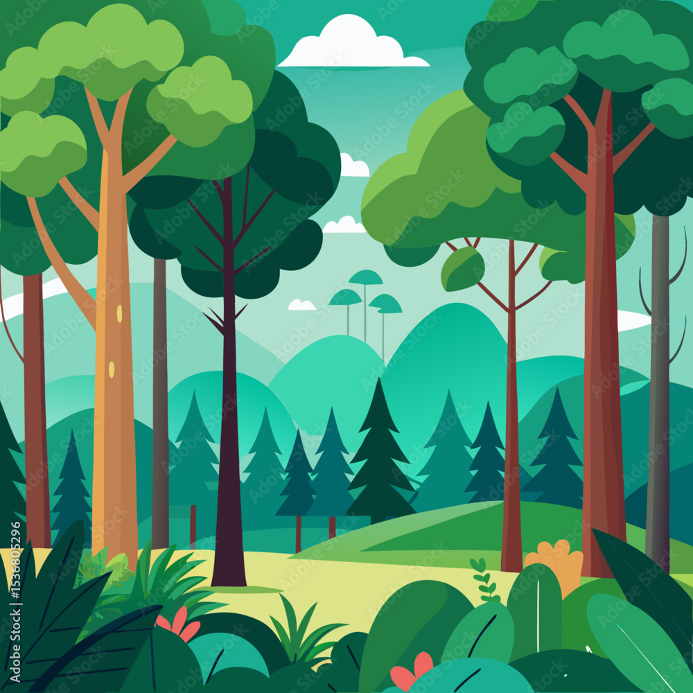 Fototapeta premium landscape with trees