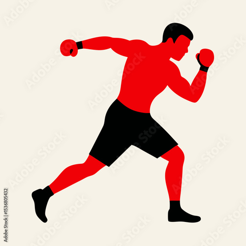 silhouette of a boxer
