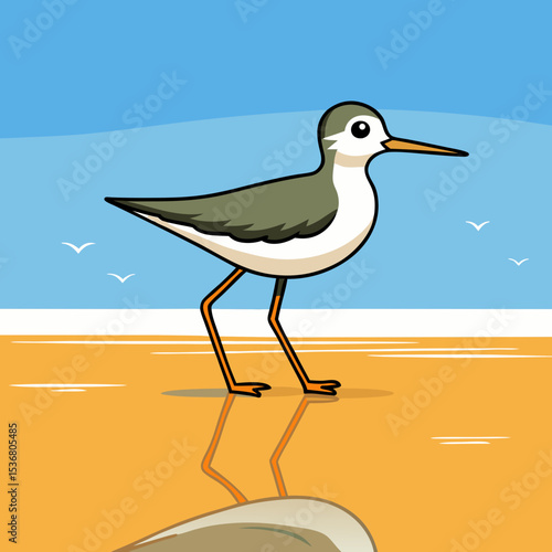 A sandpiper scurrying along an invisible shoreline,
