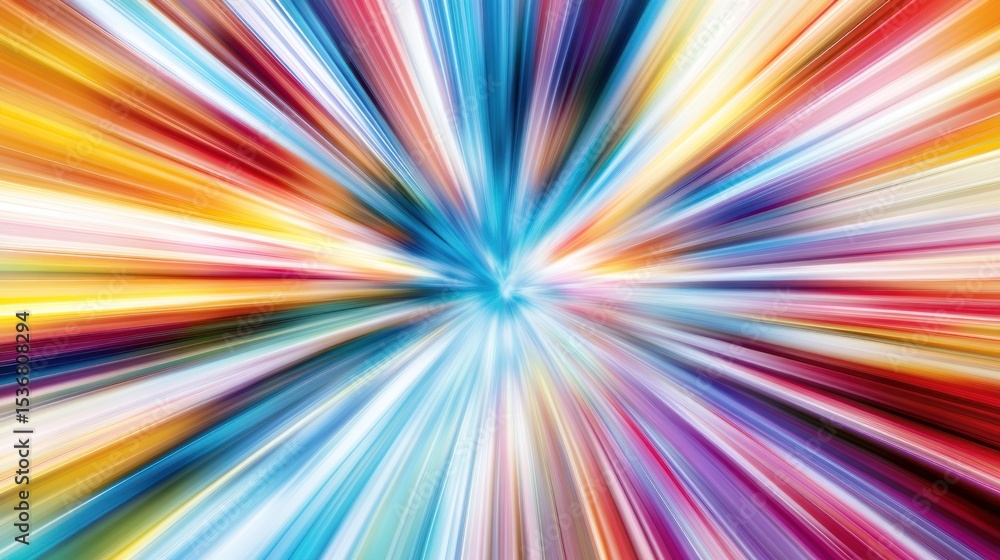 Fototapeta premium Radiating burst of vibrant colors.