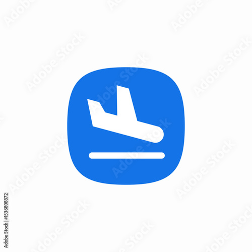 airplane arrivals icon sign vector