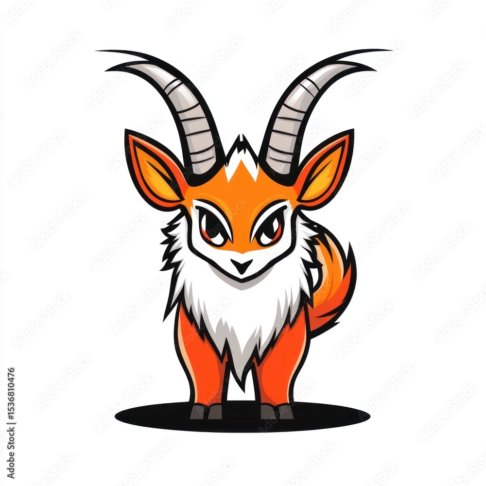 Obraz premium Cute cartoon goat