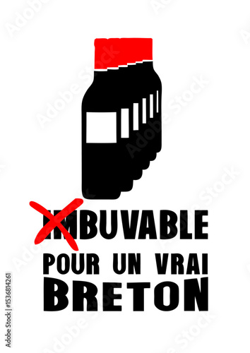 bouteille vin buvable breton humour alcool