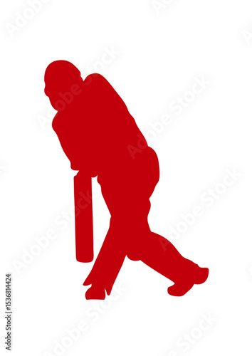 silhouette joueur cricket