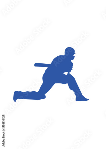 silhouette joueur cricket