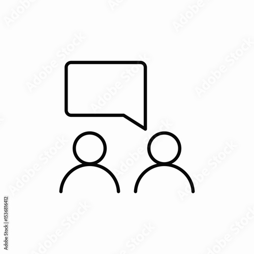 conversation group icon sign vector