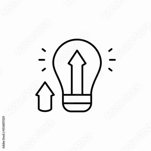innovation rising way icon sign vector