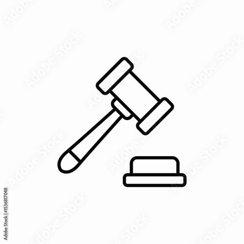 law decision icon sign vector