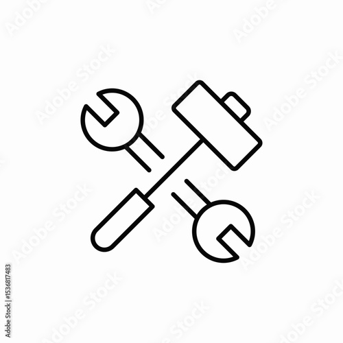 repair fix icon sign vector
