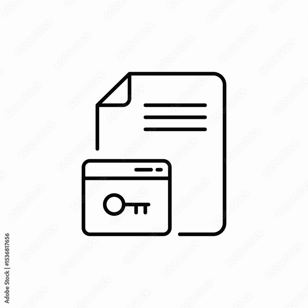 security document icon sign vector security document icon sign vector