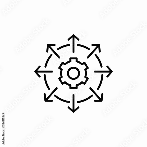 system expansion icon sign vector