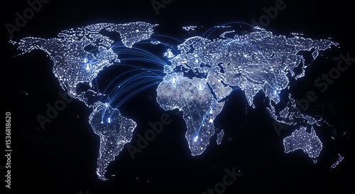 Global Network Connections: A Visualization of Worldwide Interconnectivity