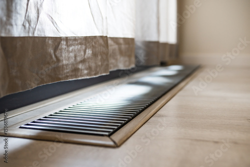 A forced air furnace closeup. Heating system for house or apartment.