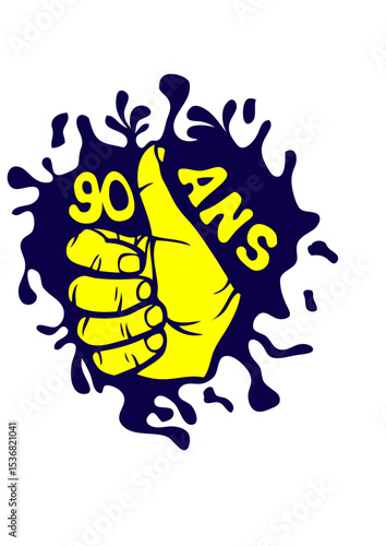 90 ans pouce ok valide main anniversaire
