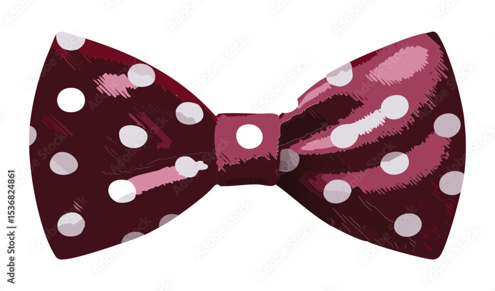 Elegant Burgundy Polka Dot Bowtie Fashion Elegant Burgundy Polka Dot Bowtie Fashion