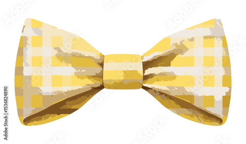 Sunny Yellow Striped Bow Tie Fashion