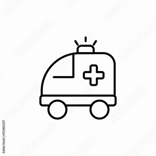 ambulance emergency icon sign vector