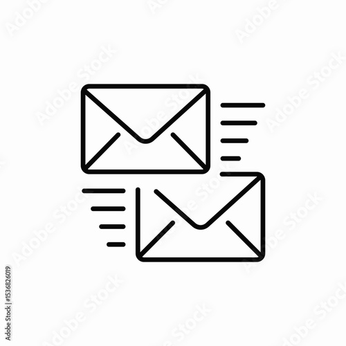letter send icon sign vector