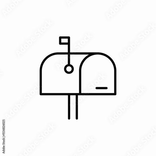 letter box icon sign vector