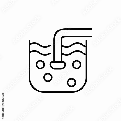 pipe flow fill icon sign vector