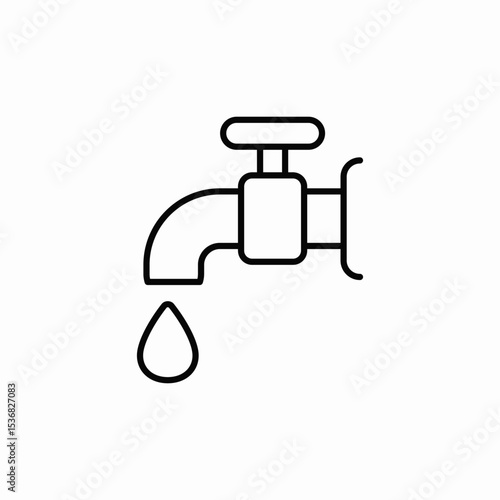tap water icon sign vector