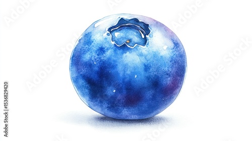 Watercolor blueberry