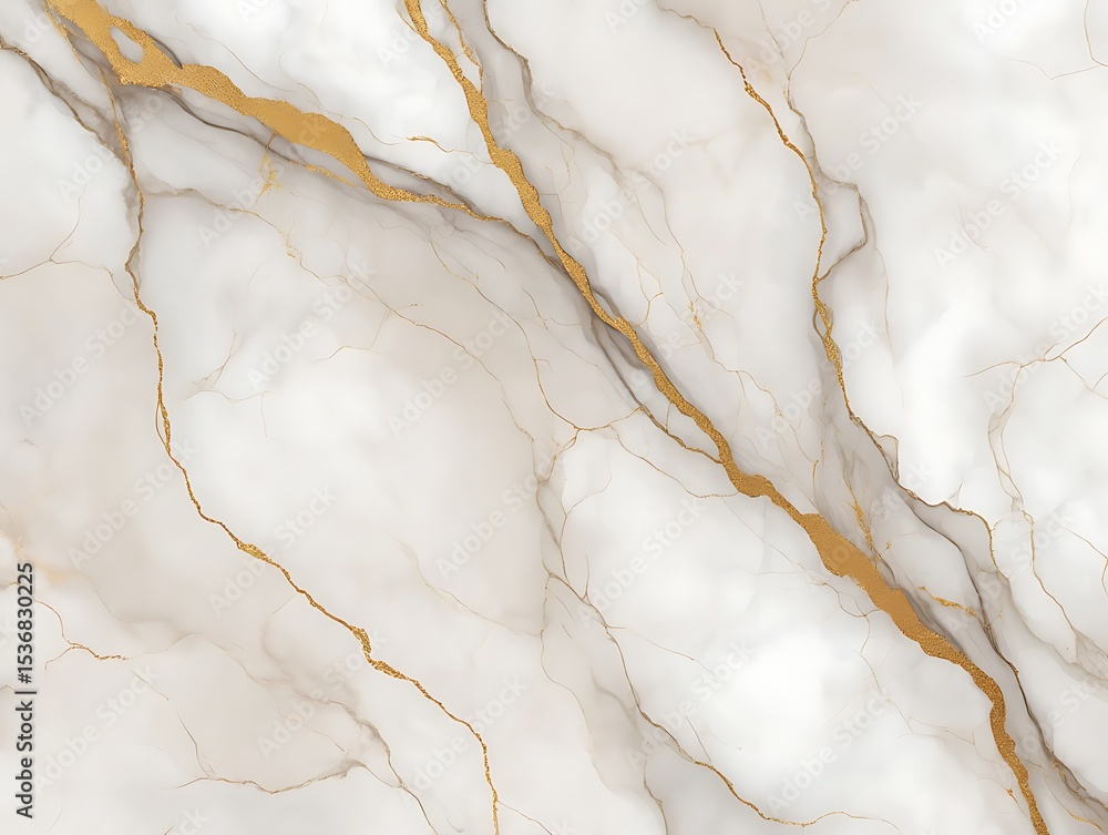 Fototapeta premium Elegant White and Gold Marble Texture Background Image