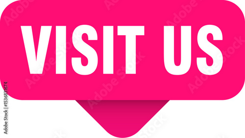 visit us sticker. visit us sign on transparent background