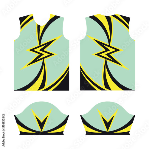 Sublimation jersey design template, T-shirt sport, with liquify pattern on grunge halftone background ,for sport club, Vector Illustration