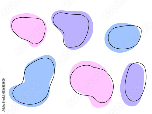 Wallpaper Mural Color liquid blob shapes, Colorful pastel vector organic random forms, fluid silhouette, simple smooth ink stain. Highlight for social media stories Torontodigital.ca