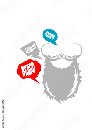 citation barbe freedom equality beard barbu bulle humour