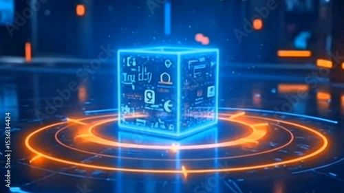 Abstract AI technology background with glowing particles and futuristic data flow, ideal for tech themes
