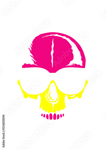 tete de mort crane halloween dessin lunette de soleil