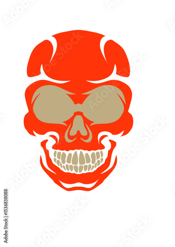 tete de mort crane halloween dessin